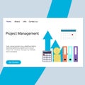 Project management service for business and start up, landing page