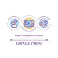 Project management software concept icon