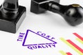 Project management triangle macro stamp