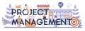 Project management typographic header concept. Successful strategy