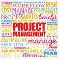 Project Management word cloud collage, business concept background Royalty Free Stock Photo