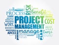 Project Management word cloud collage, business concept background Royalty Free Stock Photo