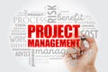 Project Management word cloud collage Royalty Free Stock Photo