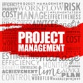 Project Management word cloud collage, business concept background Royalty Free Stock Photo