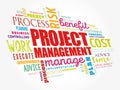 Project Management word cloud collage Royalty Free Stock Photo