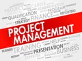 Project Management word cloud collage Royalty Free Stock Photo