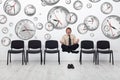 Project manager bending time to meet deadlines Royalty Free Stock Photo