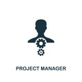 Project Manager icon. Creative element design from risk management icons collection. Pixel perfect Project Manager icon