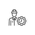 Project manager line icon