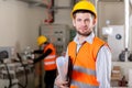 Project manager at production area Royalty Free Stock Photo