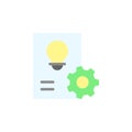 Project, paper, bulb icon. Simple color vector elements of innovations icons for ui and ux, website or mobile application