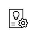 Project, paper, bulb icon. Simple line, outline vector elements of innovations icons for ui and ux, website or mobile application