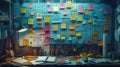 Project Planning, A visual representation of process mapping with sticky notes and diagrams.