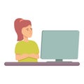 Project programming icon cartoon vector. Computer science Royalty Free Stock Photo