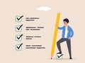 Project progression concept. Getting things done, completed tasks or business accomplishment, finished checklist Royalty Free Stock Photo