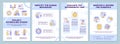 Project scheduling stages blue brochure template