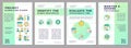 Project scheduling stages green brochure template