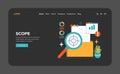 Project scope concept. Flat vector