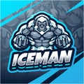 Iceman esport mascot logo design Royalty Free Stock Photo