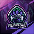 Monster Gamer esport mascot logo design