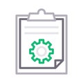 Project setting thin color line vector icon Royalty Free Stock Photo