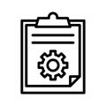 Project setting thin line vector icon Royalty Free Stock Photo