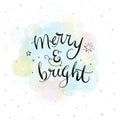 Merry and Bright Christmas card design
