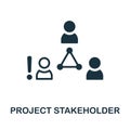 Project Stakeholder icon. Monochrome sign from project development collection. Creative Project Stakeholder icon Royalty Free Stock Photo