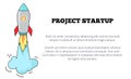 Project Startup Image and Text Vector Illustration