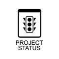 project status icon. Element of Software development signs with name for mobile concept and web apps. Detailed project status icon