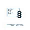 Project Status icon. Two colors premium design from management icons collection. Pixel perfect simple pictogram project status