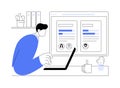 Project status updates abstract concept vector illustration.