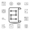 project, strategy icon. Simple thin line, outline vector element of Web Design Development icons set for UI and UX, website or Royalty Free Stock Photo