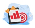 Project task management and effective time planning tools. Project development icon. Vector