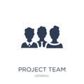 project team icon. Trendy flat vector project team icon on white