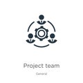 Project team icon vector. Trendy flat project team icon from general collection isolated on white background. Vector illustration