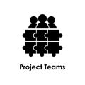 project team, puzzle, group icon. Element of business icon for mobile concept and web apps. Detailed project team, puzzle, group Royalty Free Stock Photo
