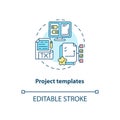 Project templates concept icon Royalty Free Stock Photo