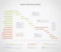 Project timeline graph - gantt progress chart of project Royalty Free Stock Photo