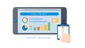 Project Tracking & Analytics on Tablet and Phone, vector design Generative AI Royalty Free Stock Photo