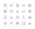 Project update line icons collection. Progress, Development, Advancement, Innovation, Milests, Achievements, Success