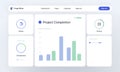 Projectflow Dashboard UI Royalty Free Stock Photo