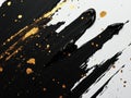 A projectile featuring a black brushstroke set against a white backdrop Royalty Free Stock Photo
