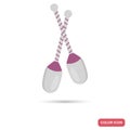 Projectile for rhythmic gymnastics color flat icon for web and mobile design