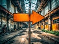 Projecting Innovation A Futuristic Orange Arrow Sign Foreshadows 20242025 Technological Advancements and New Years