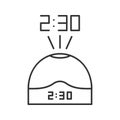 Projection clock linear icon