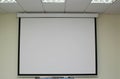 Projection screen in the boardroom Royalty Free Stock Photo