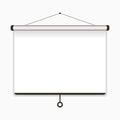 Projection screen. Empty presentation board for conference. Vector.