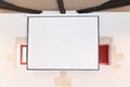 Projection screen for overhead projector in wall Royalty Free Stock Photo