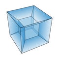 Projection of a tesseract, a four-dimensional hypercube